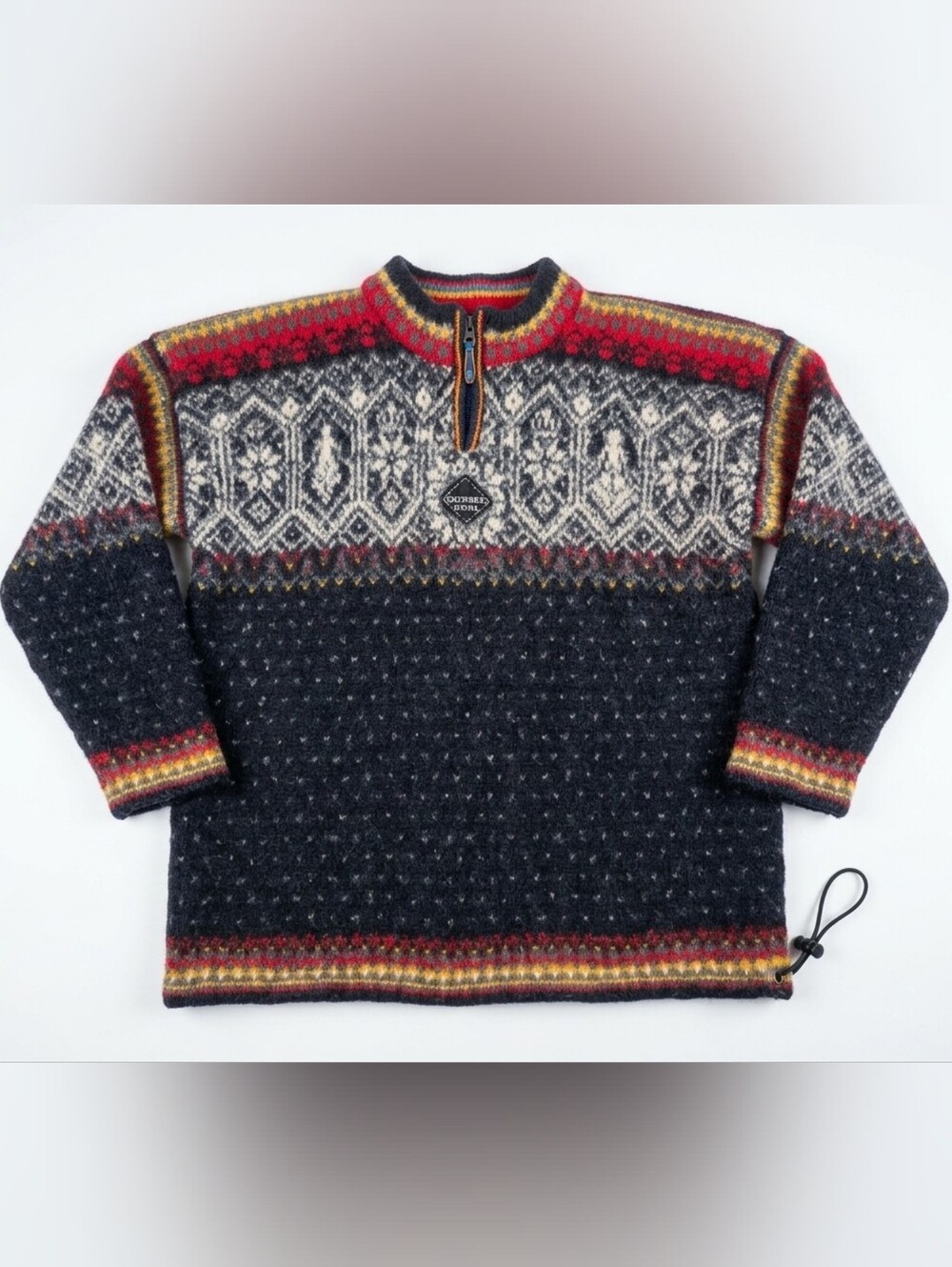 Vintage Dale Of Norway "Norge 2000 " Pure Wool Patterned  Sweater  PTP 19"